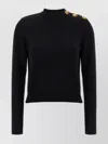 Balmain Eco-cashmere Button Sweater Sweaters And Cardigans Black