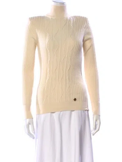 Pre-owned Balmain Cashmere Turtleneck Sweater In Neutral
