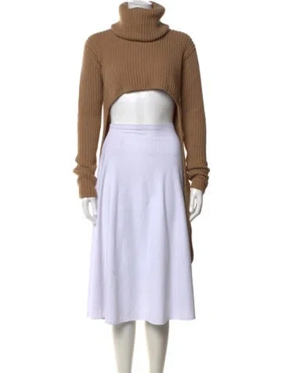 Pre-owned Balmain Cashmere Turtleneck Sweater W/ Tags In Brown