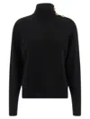 Balmain Cashmere Wool Sweater Sweaters And Cardigans Black In Black