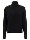 Balmain Cashmere Wool Sweater Sweaters And Cardigans Black In Black