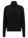 Balmain Cashmere Wool Sweater Sweaters And Cardigans Black In Black