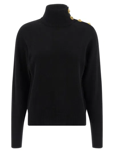 Balmain Cashmere Wool Sweater Sweaters And Cardigans Black