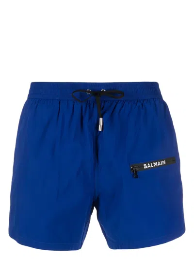 BALMAIN BALMAIN CASUAL BLUE BOXERS WITH ELASTIC WAISTBAND