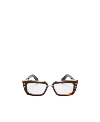 Balmain Cat's Eye Frame Flat Lens In White