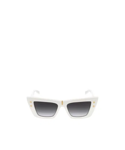 Balmain Cat's Eye Sunglasses In White
