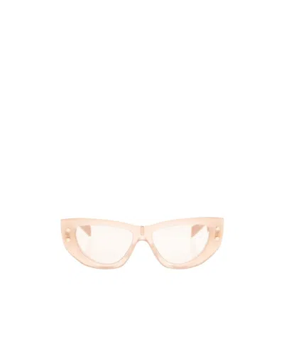 Balmain Eyewear Cat Eye Frame Sunglasses In White