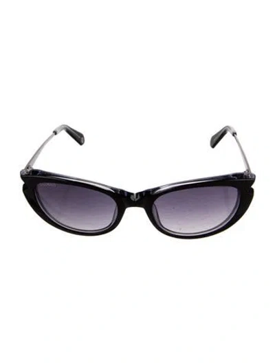 Pre-owned Balmain Cat-eye Gradient Sunglasses In Black