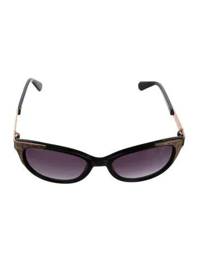 Pre-owned Balmain Cat-eye Gradient Sunglasses In Black