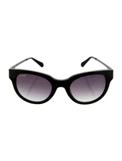 Pre-owned Balmain Cat-eye Gradient Sunglasses In Black