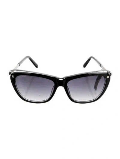 Pre-owned Balmain Cat-eye Gradient Sunglasses In Black