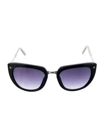 Pre-owned Balmain Cat-eye Gradient Sunglasses In Black