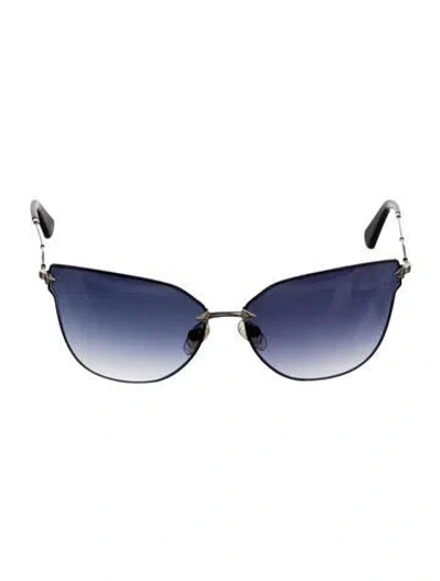 Pre-owned Balmain Cat-eye Gradient Sunglasses In Blue