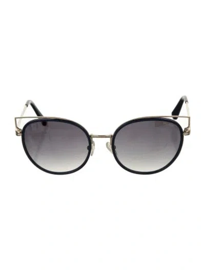 Pre-owned Balmain Cat-eye Gradient Sunglasses In Blue