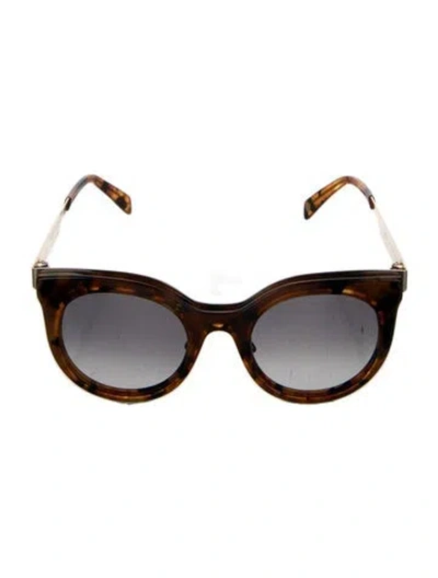 Pre-owned Balmain Cat-eye Gradient Sunglasses In Brown