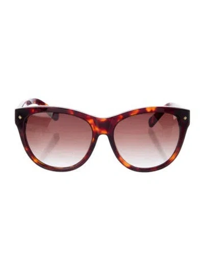 Pre-owned Balmain Cat-eye Gradient Sunglasses In Brown