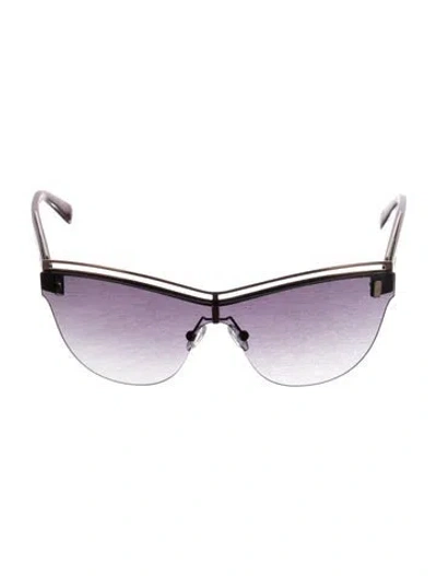 Pre-owned Balmain Cat-eye Gradient Sunglasses In Metallic/red