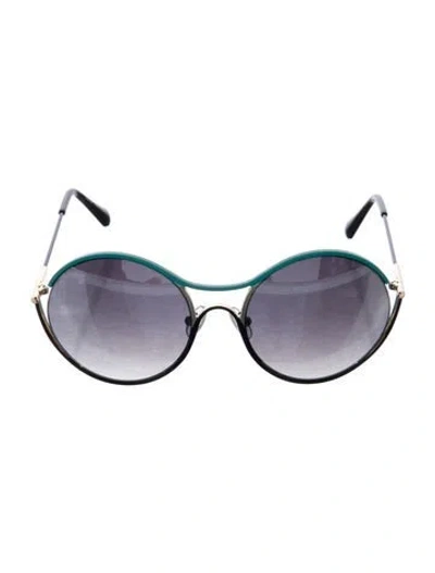 Pre-owned Balmain Cat-eye Gradient Sunglasses In Multi