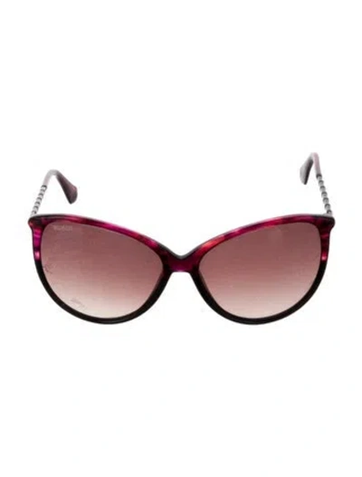 Pre-owned Balmain Cat-eye Gradient Sunglasses In Purple