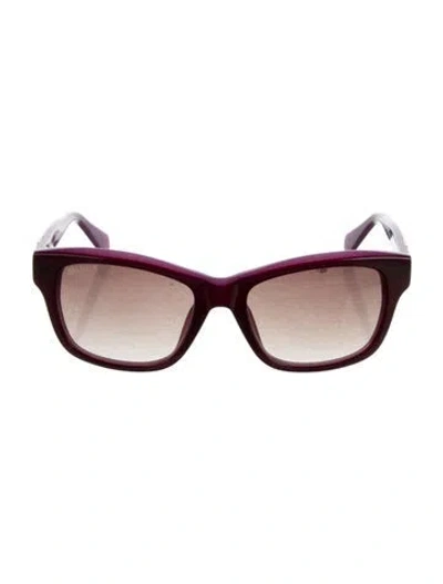 Pre-owned Balmain Cat-eye Gradient Sunglasses In Red