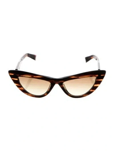 Pre-owned Balmain Cat-eye Gradient Sunglasses W/ Tags In Brown