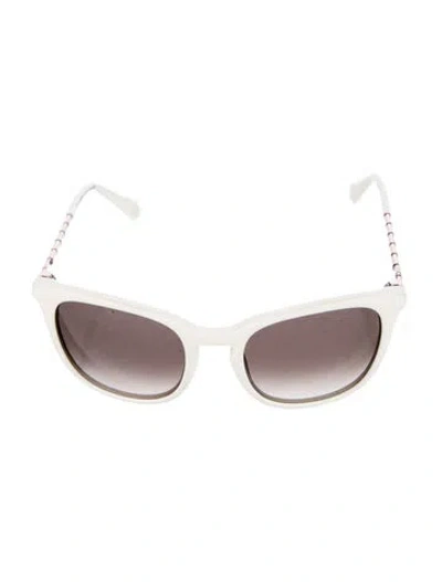 Pre-owned Balmain Cat-eye Gradient Sunglasses In White