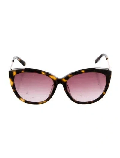 Pre-owned Balmain Cat-eye Gradient Sunglasses In Yellow
