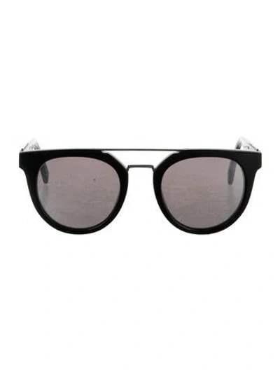 Pre-owned Balmain Cat-eye Tinted Sunglasses In Black