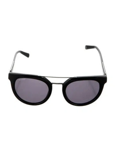 Pre-owned Balmain Cat-eye Tinted Sunglasses In Black