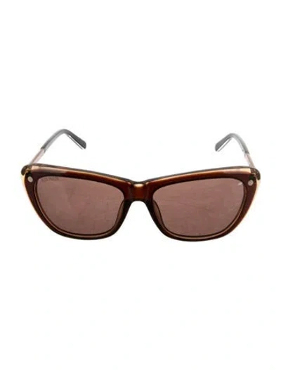 Pre-owned Balmain Cat-eye Tinted Sunglasses In Brown