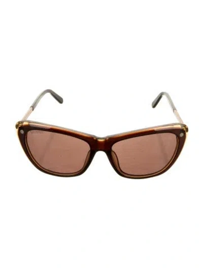 Pre-owned Balmain Cat-eye Tinted Sunglasses In Brown