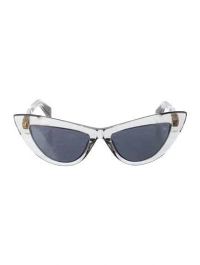 Pre-owned Balmain Cat-eye Tinted Sunglasses In Clear