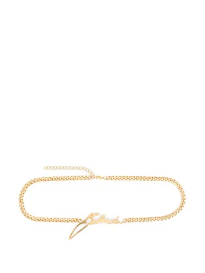 Balmain Je Taime Chain Belt In X15 Vintage Brass