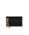 Balmain Monogram-pattern Chain-link Card Holder In Black