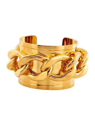 Pre-owned Balmain Chain Cuff Bracelet, 6" In Multicolor