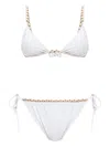 Balmain Chain-embellished Bikini In White