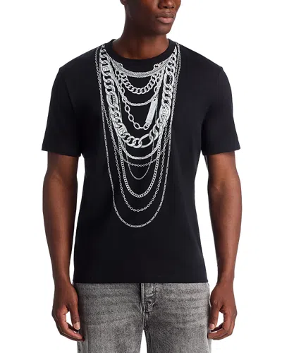 Balmain Chain Graphic T-shirt In Black