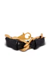 Balmain Soft Chain Leather Bracelet In Gold