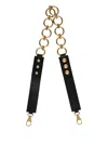 Balmain Chain-link Leather Shoulder Strap In Black