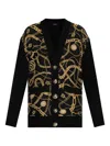 Balmain Chain Print Silk And Wool Cardigan