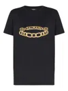 Balmain Chains Printed T-shirt In Black
