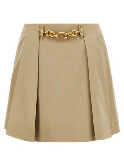 Balmain Chain Skirt In Brown