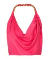 Balmain Silk Draped Halterneck Top In Pink