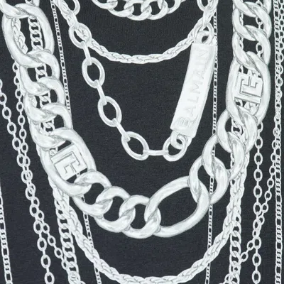 Balmain Chain Trompe Loeil T-shirt In Black