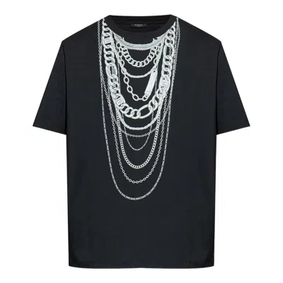Balmain Chain Trompe Loeil T-shirt In Black