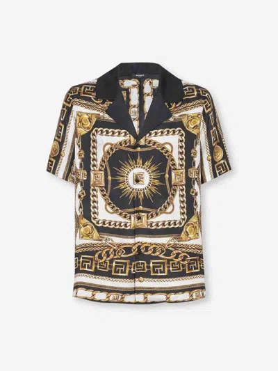Balmain Chaines Foulard Shirt In Gold