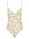 Balmain Chaînes-pattern Swimsuit In Multi