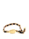 Balmain Chain-link Leather Belt In Red