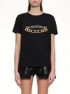 Balmain Chains Printed T-shirt In Black