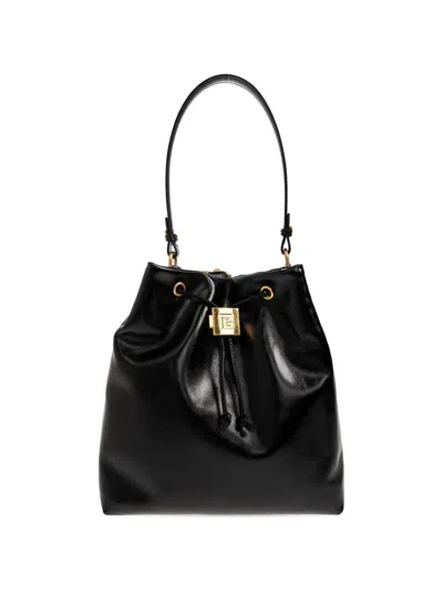 Balmain Chain-trimmed Leather Backpack In Black